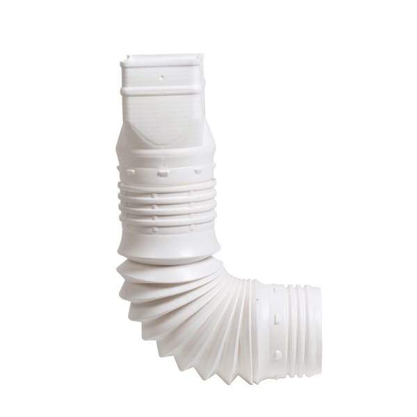 Flex-A-Spout Amerimax Flex-A-Spout 3.75 in. H X 3.75 in. W X 16 in. L White Vinyl Flexible Downspout Extension ADP53229 - main